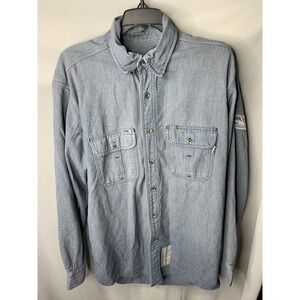 Mens L Tyndale FRMC 9 Cal Cat 2 Button Down Long Sleeve Flame Resistant FR Shirt